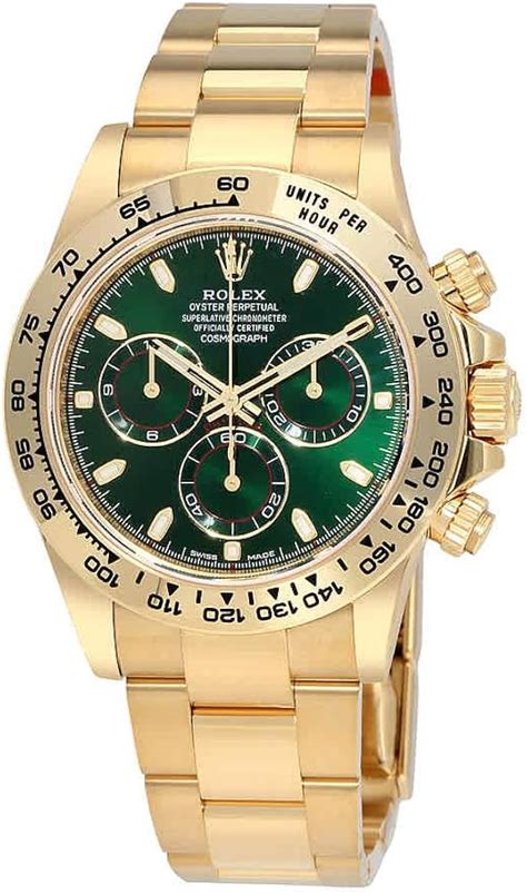 rolex or jaune fond vert|Montre Rolex Cosmograph Daytona : or jaune 18 ct .